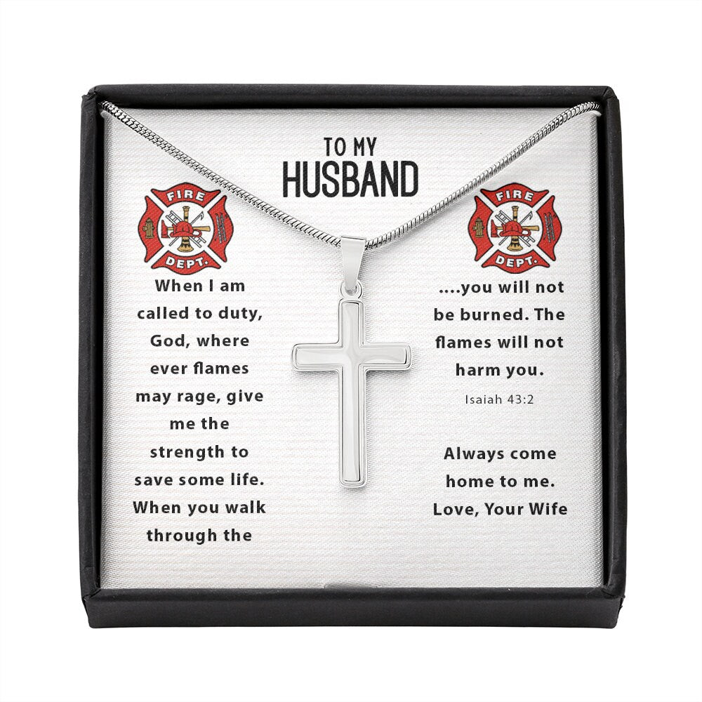 Firefighters Prayer Necklace,Firefighter, Fireman Graduation, Always Come Home To Me, Gift