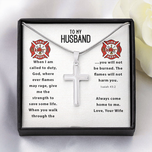 Firefighters Prayer Necklace,Firefighter, Fireman Graduation, Always Come Home To Me, Gift