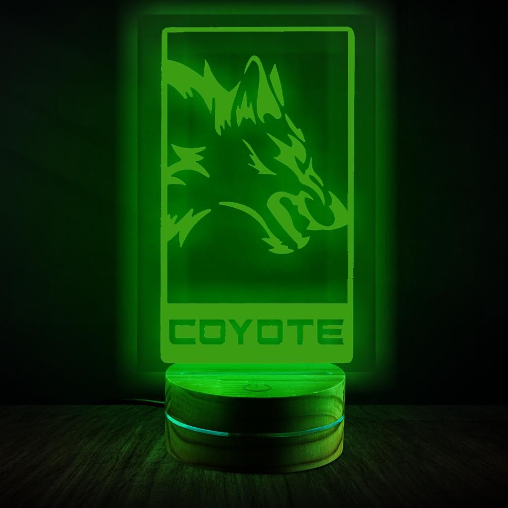 Custom Green 5.0 Coyote Lamp Night Light V8 Emblem Ford Mustang