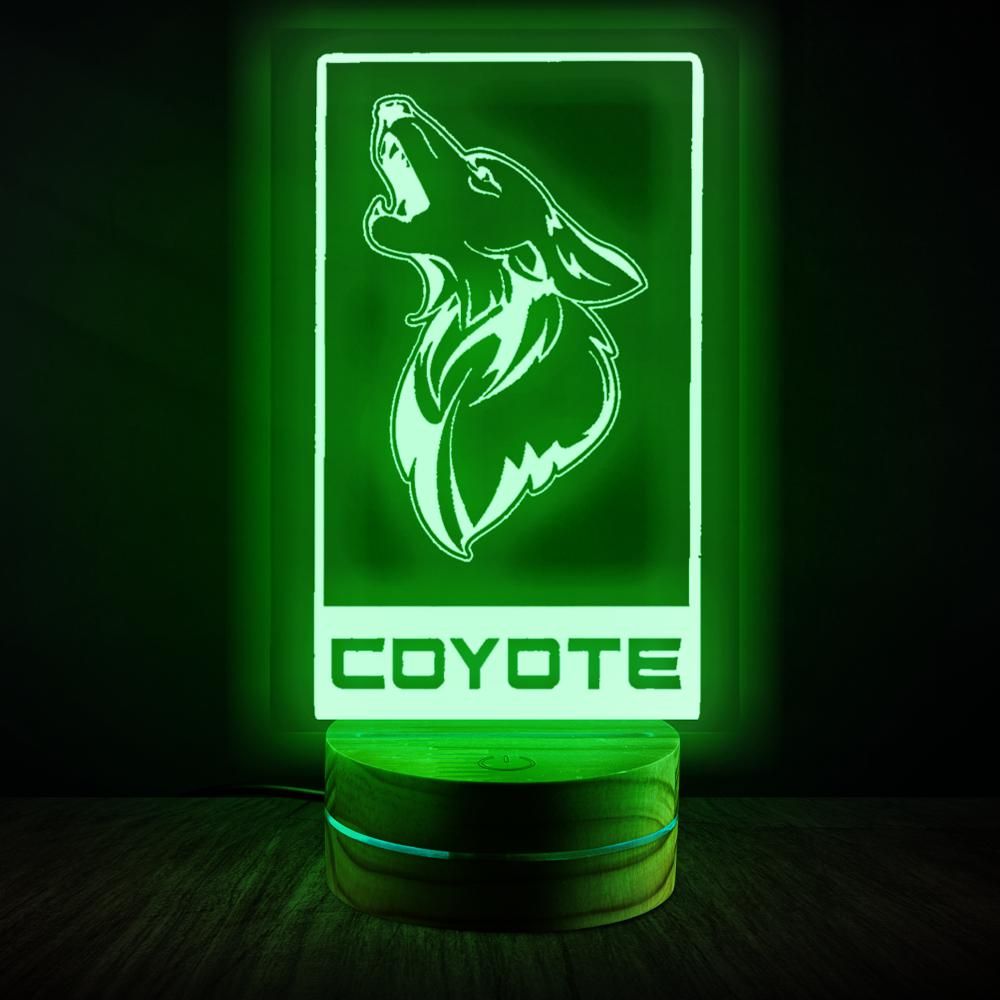Coyote Night Light Table Lamp Car Gift,Dad,Mom