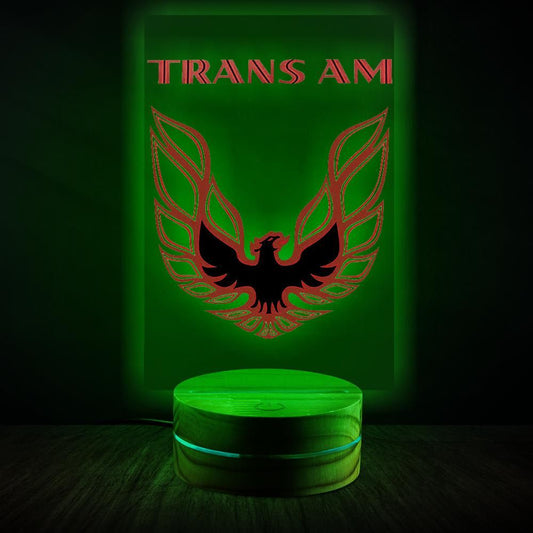 Red Trans Am Rectangle Night light Car Gift Dad,mom