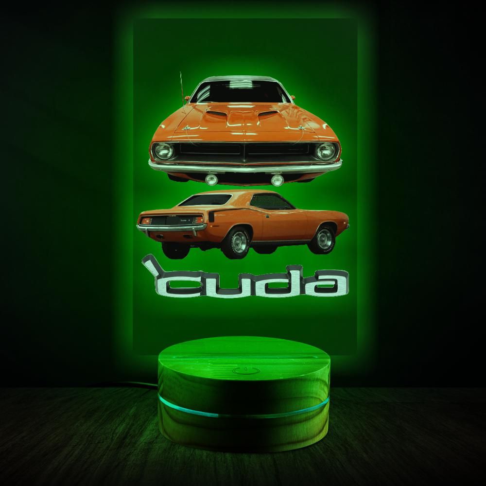 Hemi Cuda Barracuda Lamp Light Classic Muscle Car Gift