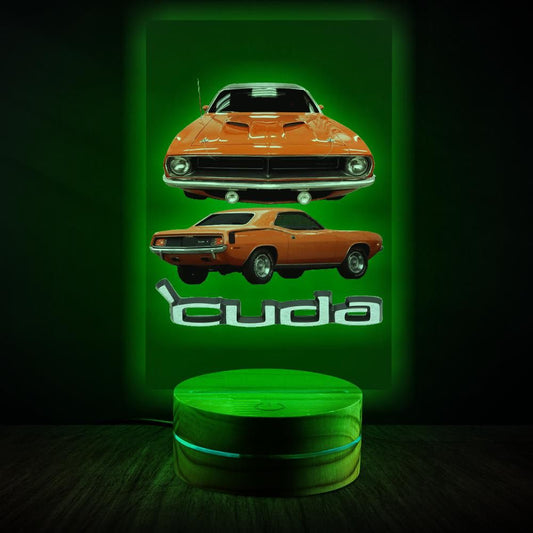 Hemi Cuda Barracuda Lamp Light Classic Muscle Car Gift